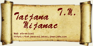 Tatjana Mijanac vizit kartica